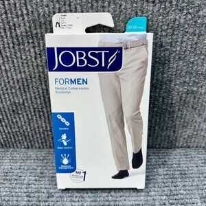Jobst Mens Compression Stockings Khaki Socks 20-30 mmhg Large Knee CT 115102 New